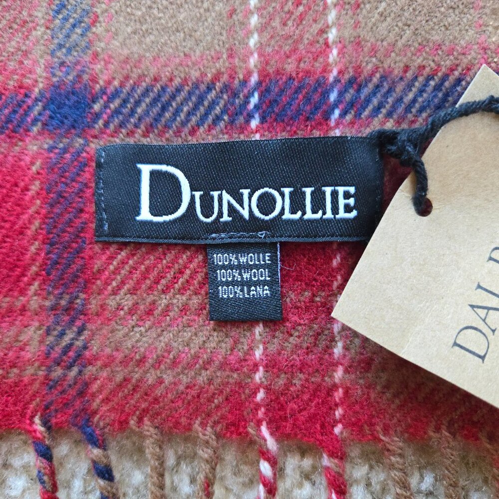 NWT Brushed Wool Throw Blanket Plaid Dunollie Castle Scotland Rare History - Picture 4 of 13